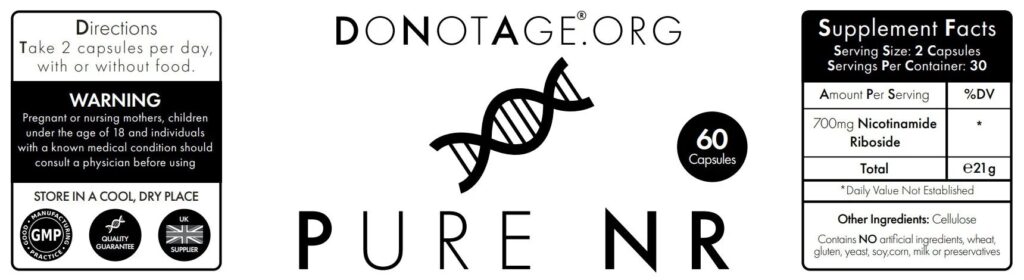 Pure NR – Nicotinamide Riboside 350mg | DoNotAge | 60 Capsules - Science-Backed Performance Pure NR – Nicotinamide Riboside 350mg | DoNotAge | 60 Capsules - product photo 3, LONGEVITY & NAD+ & Cellular Energy.