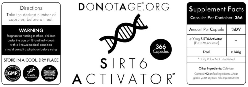 Sirt6 Activator – Advanced Longevity Formula | DoNotAge | 60 Capsules - Science-Backed Performance Sirt6 Activator – Advanced Longevity Formula | DoNotAge | 60 Capsules - product photo 3, Autophagy & Senolytics & LONGEVITY.