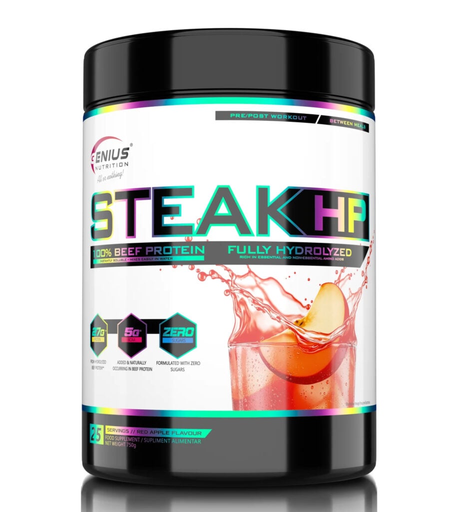 Steak-HP – Beef Protein Formula | Genius Nutrition | 750g | Clinical-Grade Longevity Protocol, Protein & SPORT supplement.