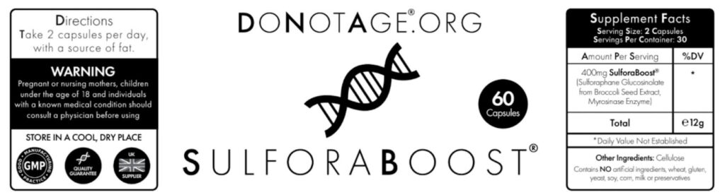 SulforaBoost – Sulforaphane Glucosinolate with Myrosinase | DoNotAge | 60 Capsules - Science-Backed Performance SulforaBoost – Sulforaphane Glucosinolate with Myrosinase | DoNotAge | 60 Capsules - product photo 2, Autophagy & Senolytics & LONGEVITY.