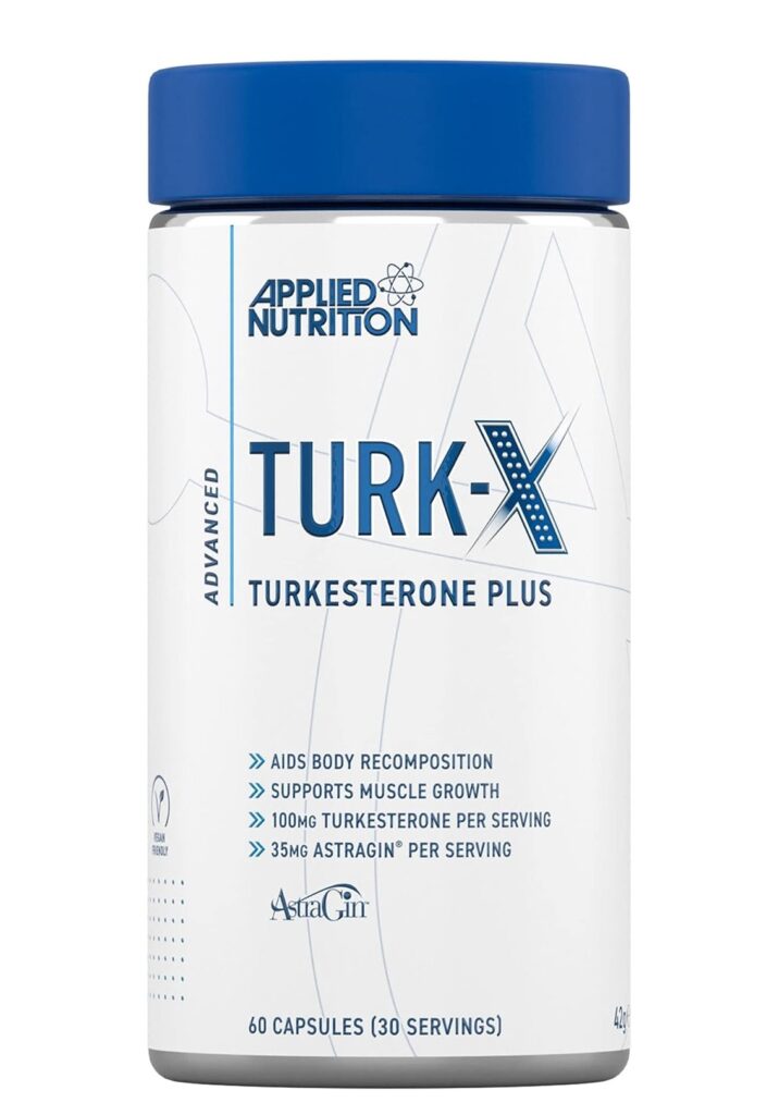 Turk X Plus Turkesterone – Muscle Growth and Strength | Applied Nutrition | 60 Capsules | Clinical-Grade Longevity Protocol, Natural Anabolics & Muscle Builders & SPORT supplement.
