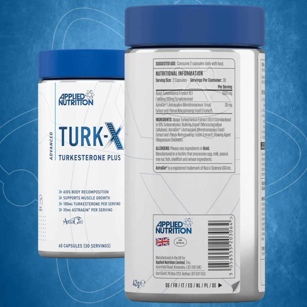 Turk X Plus Turkesterone – Muscle Growth and Strength | Applied Nutrition | 60 Capsules - product photo 1, Natural Anabolics & Muscle Builders & SPORT.