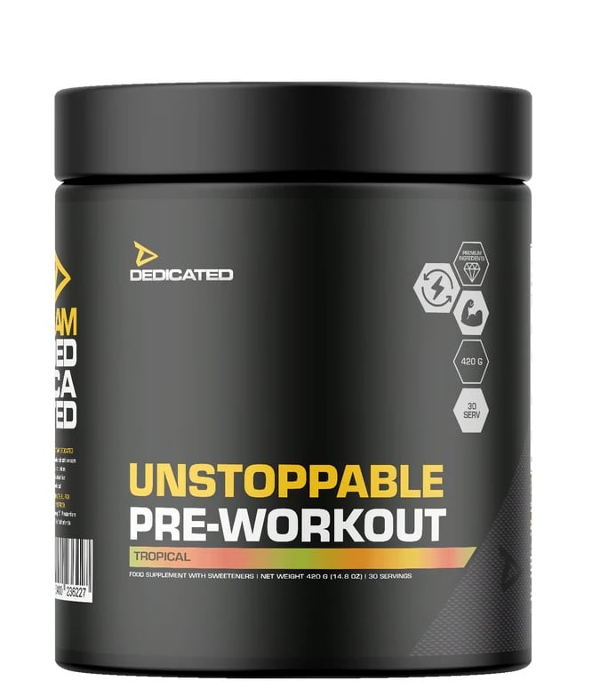 Unstoppable Pre-Workout – Advanced Workout Formula | Dedicated Nutrition | 420g | Clinical-Grade Longevity Protocol, Pre-Workout & Energy & SPORT supplement.