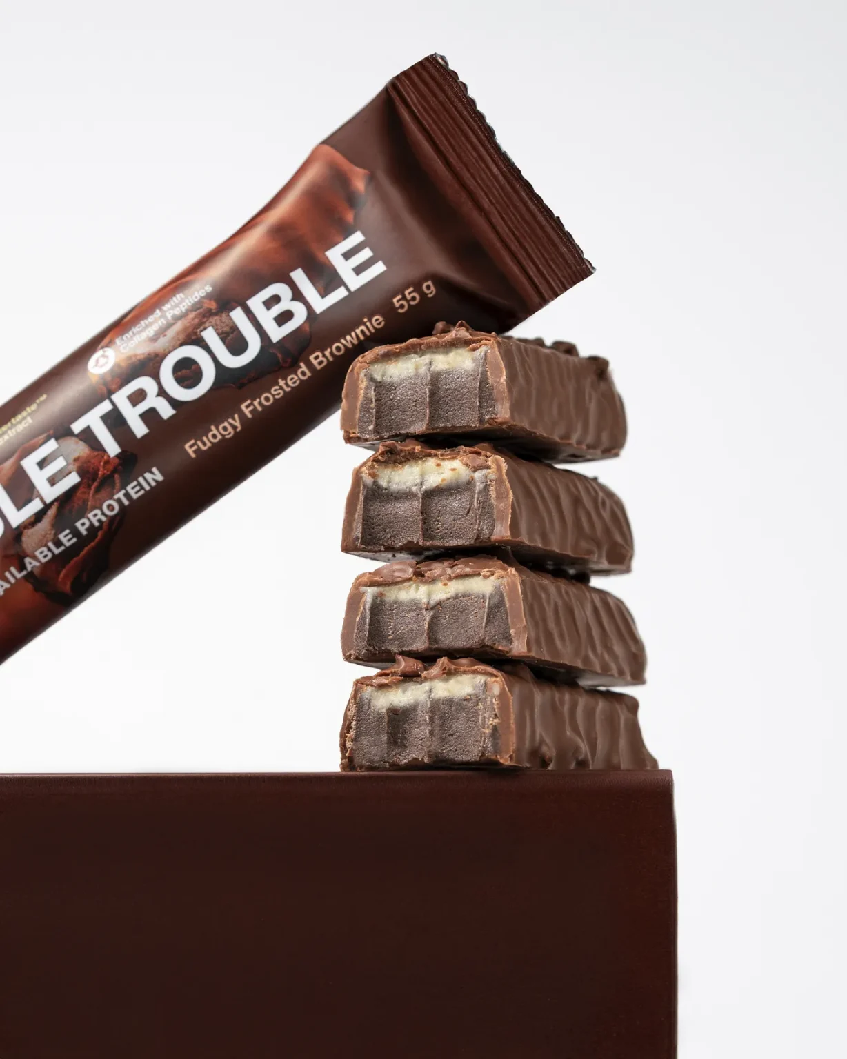 Double Trouble Protein Bar Chocolate with Cream | Vilgain | 55g - Science-Backed Performance Double Trouble Protein Bar Chocolate with Cream | Vilgain | 55g | Clinical-Grade Longevity Protocol, FUNCTIONAL FOOD & Protein Snacks & Sweets supplement.