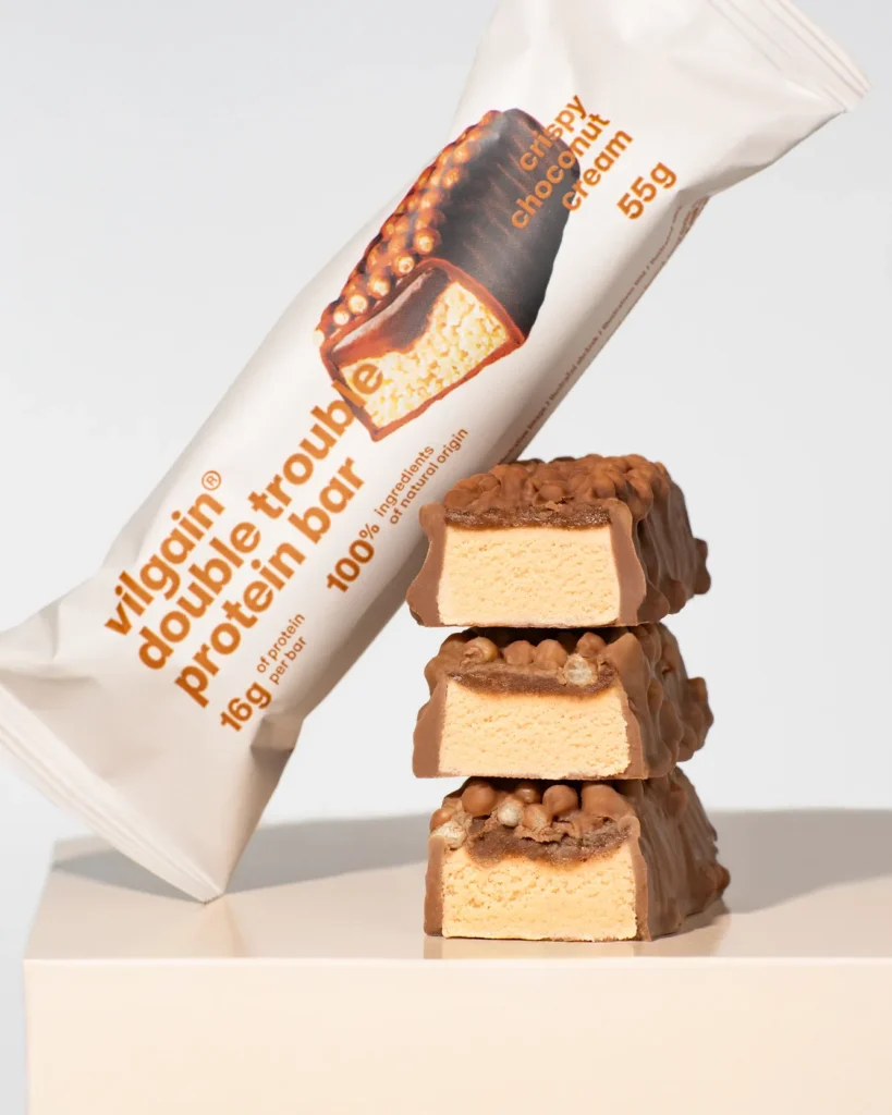 Vilgain Double Trouble Protein Bar – Crispy Choco Nut Cream | Vilgain | 55g - Science-Backed Performance Vilgain Double Trouble Protein Bar – Crispy Choco Nut Cream | Vilgain | 55g | Clinical-Grade Longevity Protocol, FUNCTIONAL FOOD & Protein Snacks & Sweets supplement.