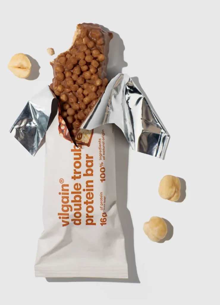 Vilgain Double Trouble Protein Bar – Crispy Choco Nut Cream | Vilgain | 55g - Science-Backed Performance Vilgain Double Trouble Protein Bar – Crispy Choco Nut Cream | Vilgain | 55g - product photo 2, FUNCTIONAL FOOD & Protein Snacks & Sweets.