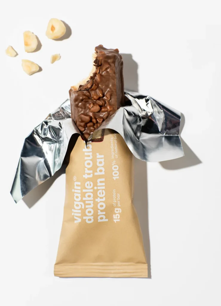 Vilgain Double Trouble Protein Bar Hazelnut Cream 55g | Vilgain | - Science-Backed Performance Vilgain Double Trouble Protein Bar Hazelnut Cream 55g | Vilgain | - product photo 4, FUNCTIONAL FOOD & Protein Snacks & Sweets.