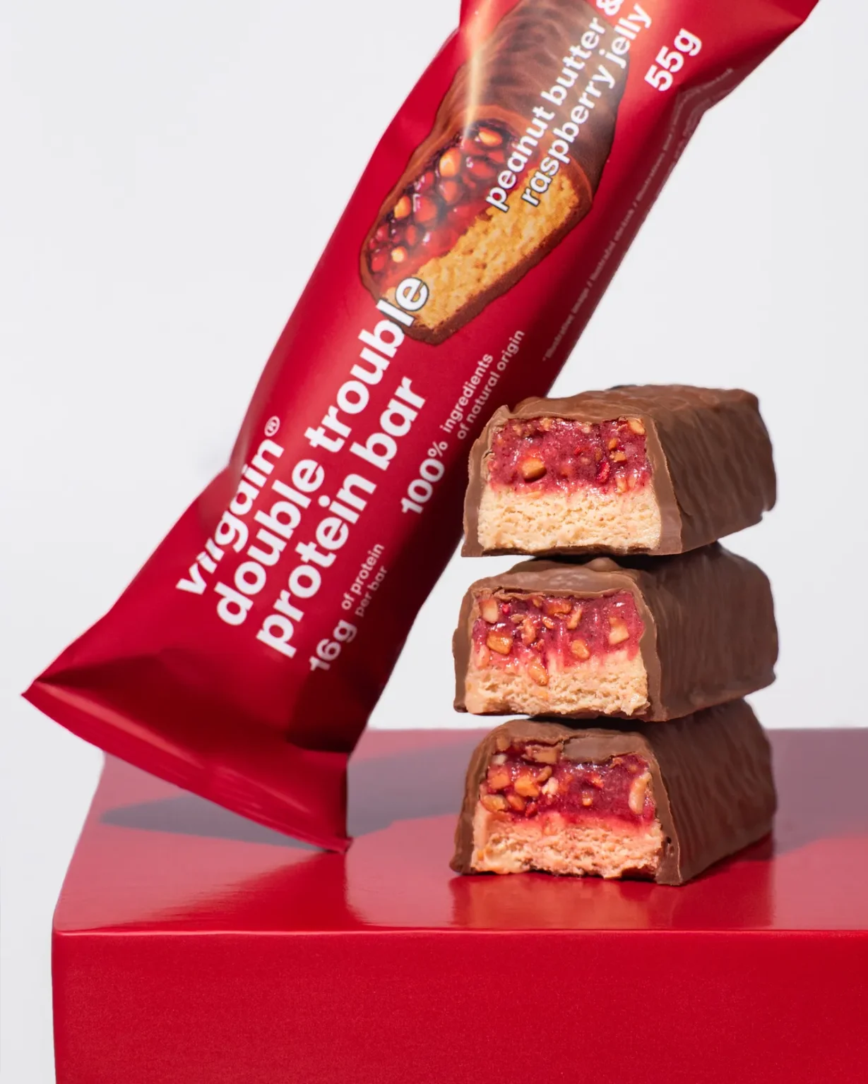 Double Trouble Protein Bar Peanut Butter Raspberry Jelly 55g – Quality Snack | Vilgain | - Science-Backed Performance Double Trouble Protein Bar Peanut Butter Raspberry Jelly 55g – Quality Snack | Vilgain | | Clinical-Grade Longevity Protocol, FUNCTIONAL FOOD & Protein Snacks & Sweets supplement.