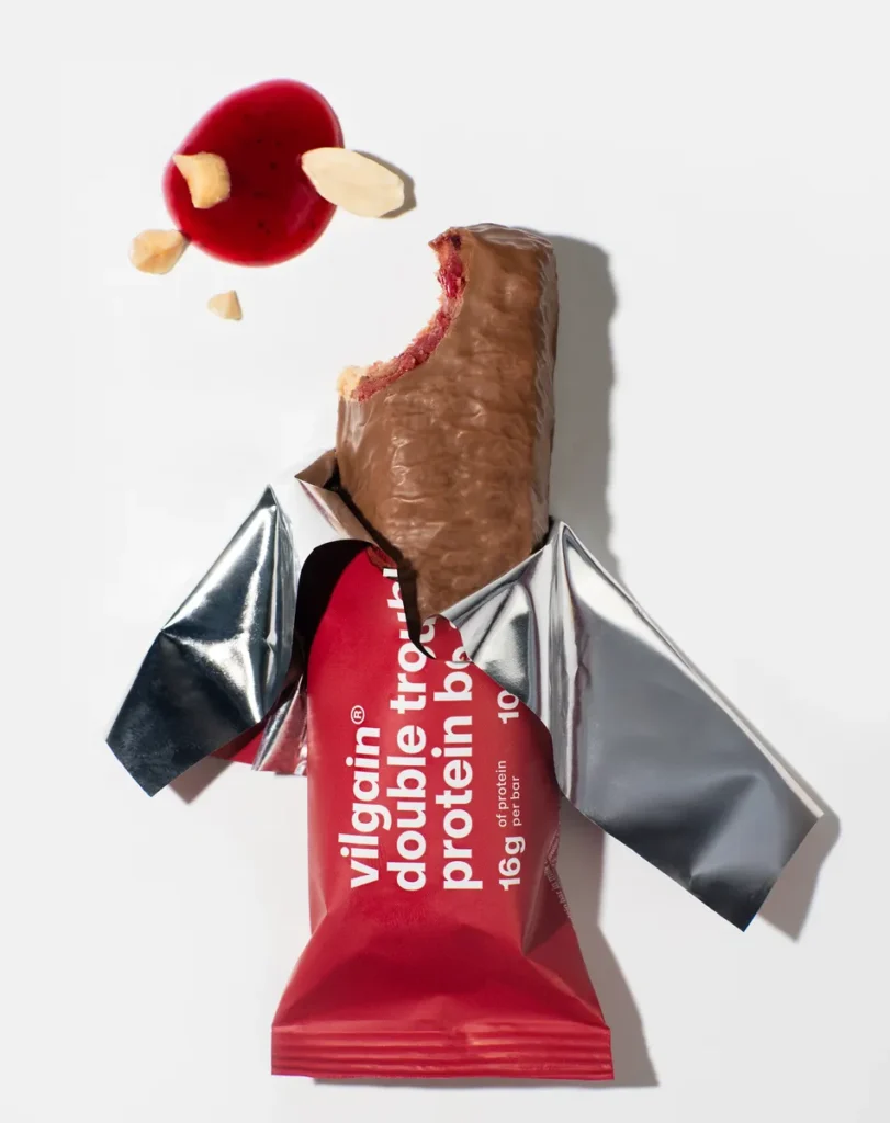 Double Trouble Protein Bar Peanut Butter Raspberry Jelly 55g – Quality Snack | Vilgain | - product photo 2, FUNCTIONAL FOOD & Protein Snacks & Sweets.