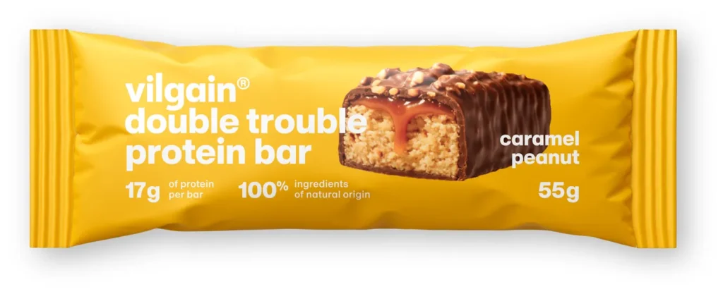 Vilgain Double Trouble Protein Bar – Salted Caramel Peanut | Vilgain | 55g - product photo 3, FUNCTIONAL FOOD & Protein Snacks & Sweets.