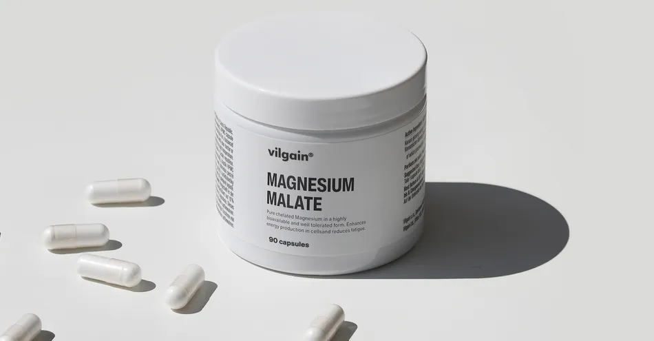 Magnesium Malate – Advanced Bioavailability | Vilgain | 90 Capsules - Science-Backed Performance Magnesium Malate – Advanced Bioavailability | Vilgain | 90 Capsules - product photo 1, HEALTH & Vitamins & Minerals.