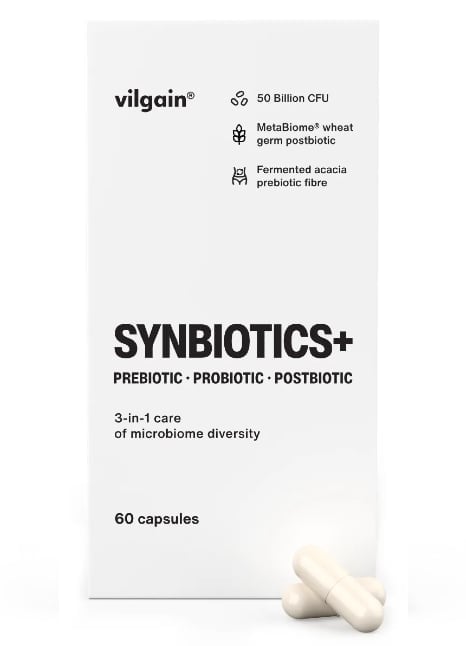 Vilgain Synbiotics – Advanced Probiotic Blend | Vilgain | 60 Capsules | Clinical-Grade Longevity Protocol, Gut Health & Probiotics & HEALTH supplement.