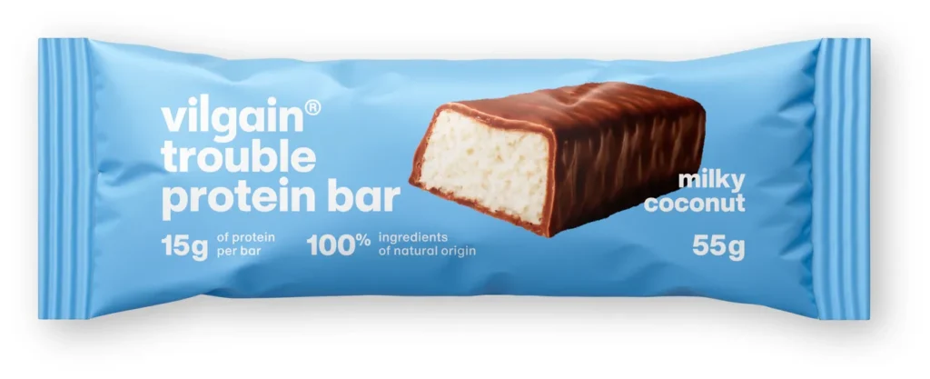Vilgain Trouble Milky Coconut – Protein Bar | Vilgain | 55g - product photo 2, FUNCTIONAL FOOD & Protein Snacks & Sweets.